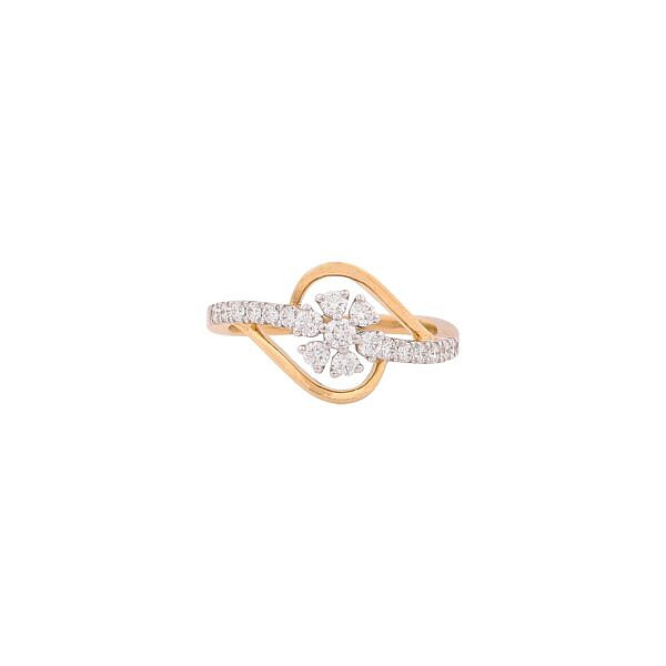 Unique Floral Design Diamond Ring